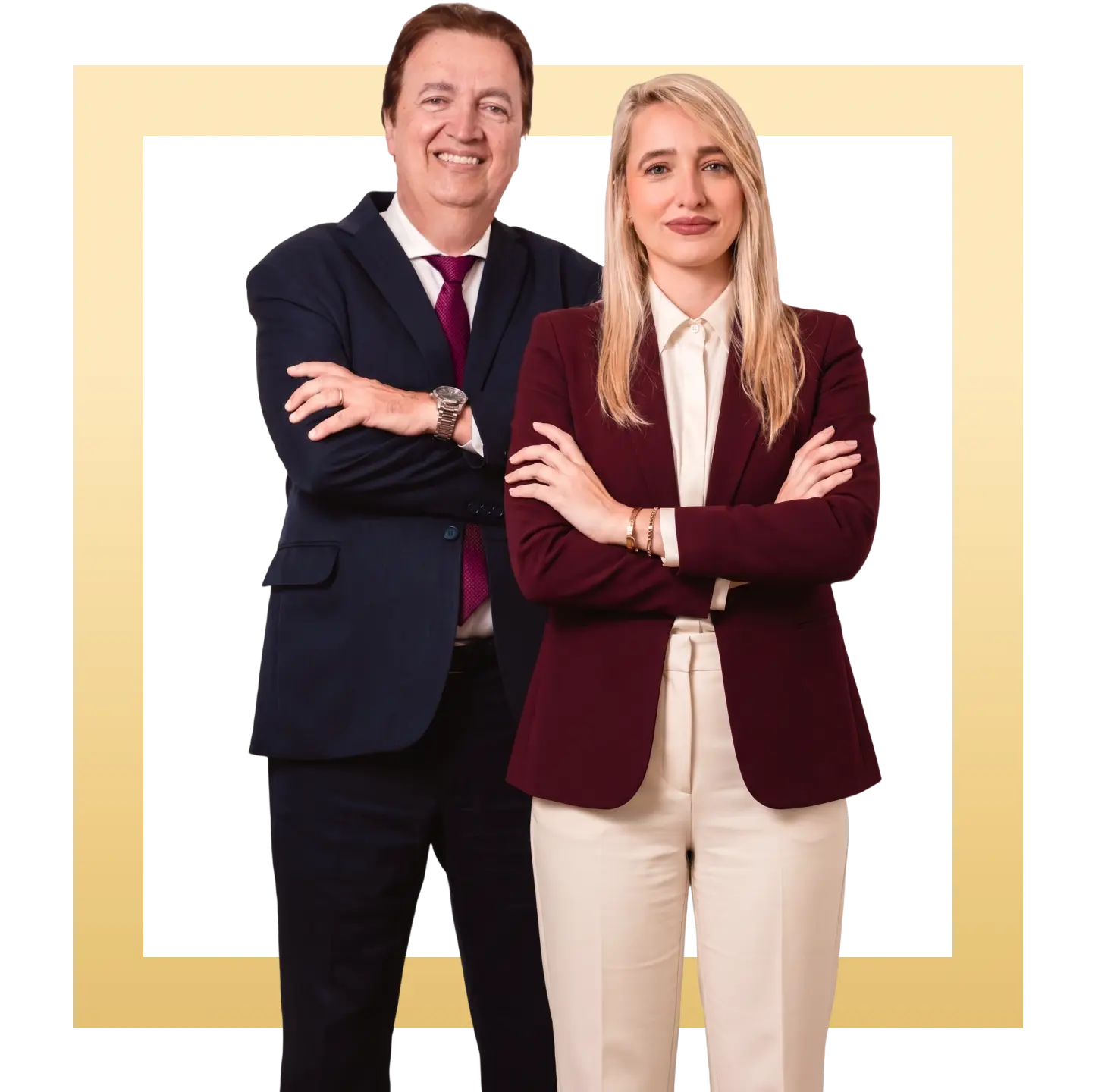 Dr. Celso Gioia e Dra. Mariana Gioia em retrato institucional